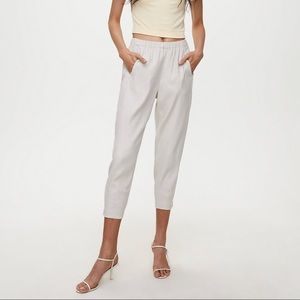 White Linen Babaton Dexter Pants from Aritzia